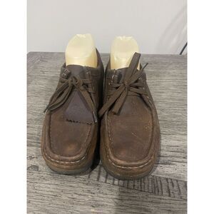 Clarks Originals 38257 Wallabee Women Brown Beeswax Chukka Boots Size 8.5 Shoes